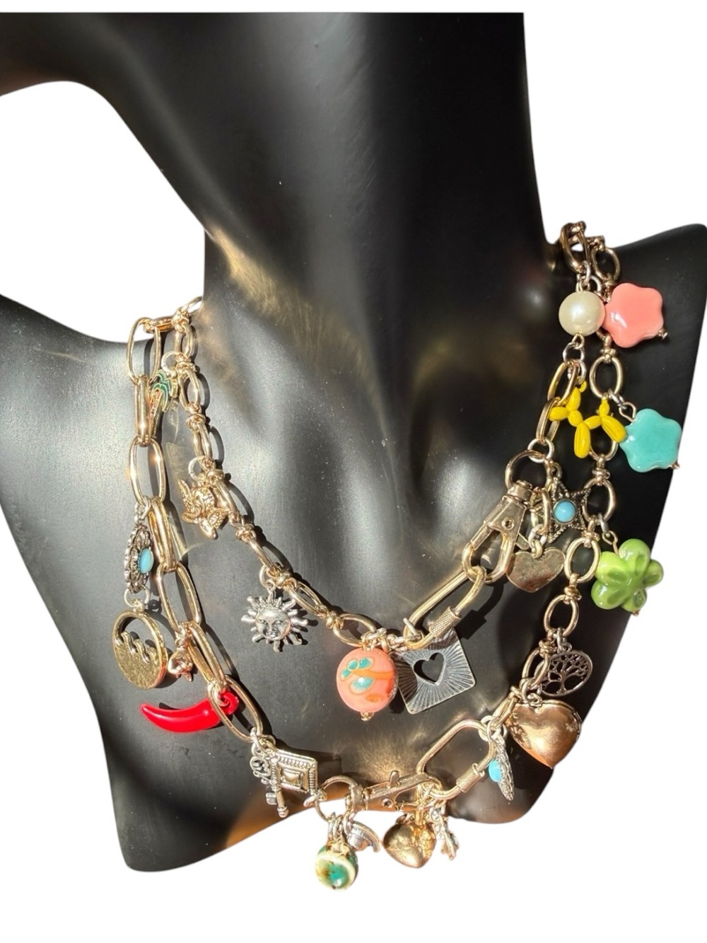 Free People Maxamillion Gold-Tone Charm Necklace NWT